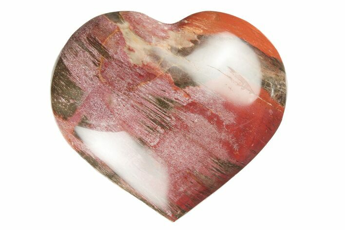 Polished Triassic Petrified Wood Heart - Madagascar #194909
